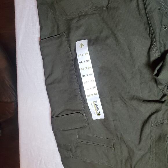 First Tactical Pants Army Green Cordura Cargo Mens Size 40/30 - Picture 10 of 16
